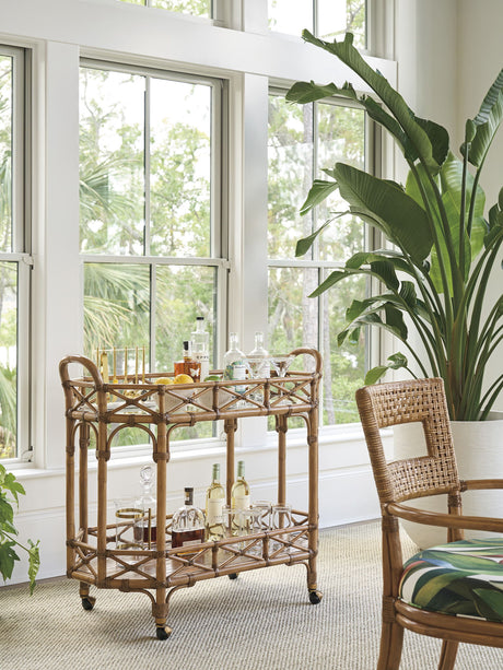 Key Biscayne - Nautilus Bar Cart - Light Brown