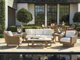 Isle Of Palms - Swivel Lounge Chair - Dark Brown / White