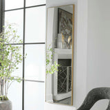 Contemporary Plain Mirror - Gold Finish