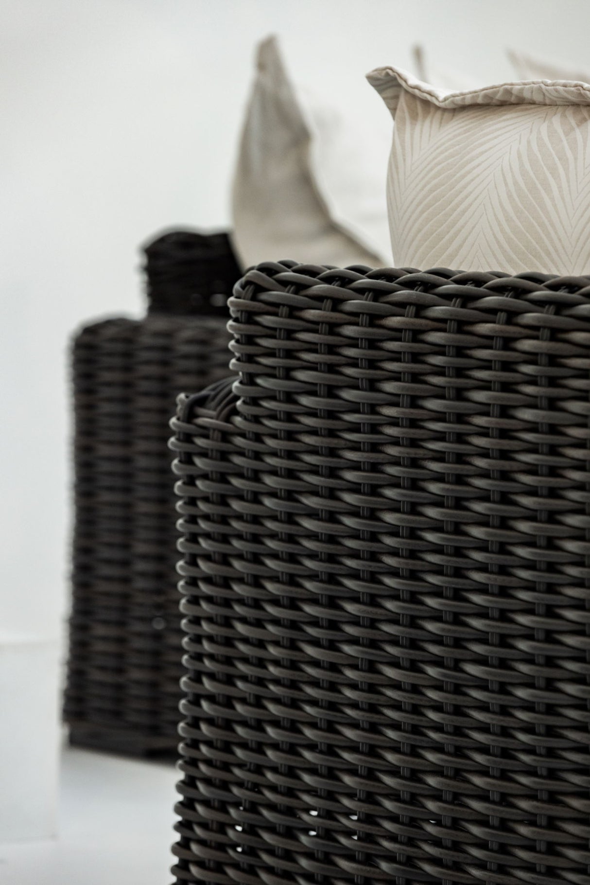 Cabo - Oversized Club Chair - Dark Gray / White