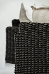 Cabo - Oversized Club Chair - Dark Gray / White