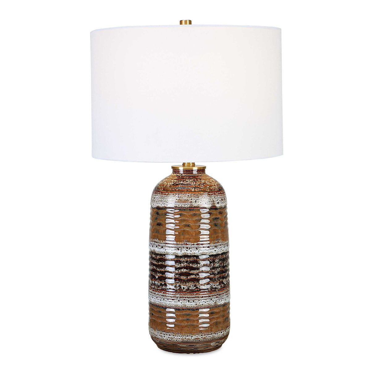 Roan - Artisian Table Lamp - Brown, Dark