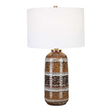 Roan - Artisian Table Lamp - Brown, Dark