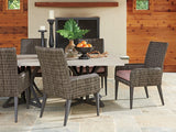 Cypress Point Ocean Terrace - Arm Dining Chair - Dark Gray