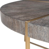 Taja - Round Coffee Table - Brown, Dark