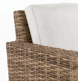 Havana - Swivel Club Glider With Self Welt - Canvas Flax