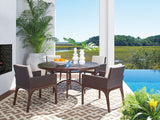 Abaco - Arm Dining Chair - Dark Brown / Beige