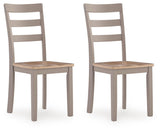 Harperfeld - Dining Room Side Chair (Set of 2) - Natural / Gray