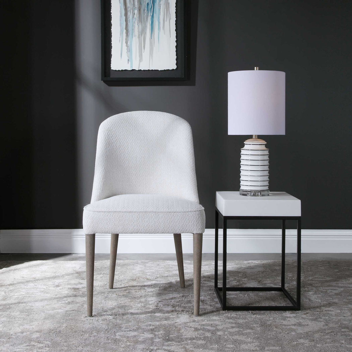 Brie - Armless Chair, Set Of 2 - White