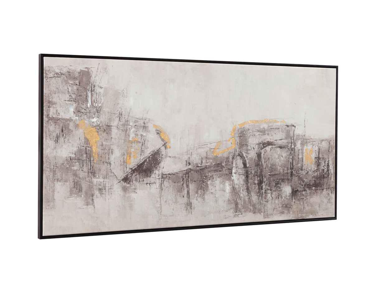 About Town Framed Canvas - Gray