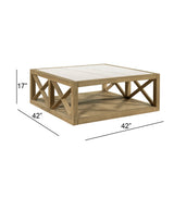 Holden - Square Coffee Table - Rustic Blonde