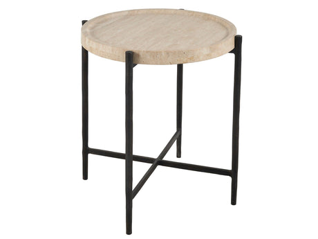 New Modern - Theron Round End Table - Beige