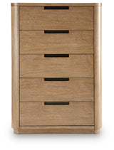 Pamaria - Five Drawer Chest - Light Brown