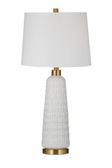 Durham - Table Lamp - White / Gold