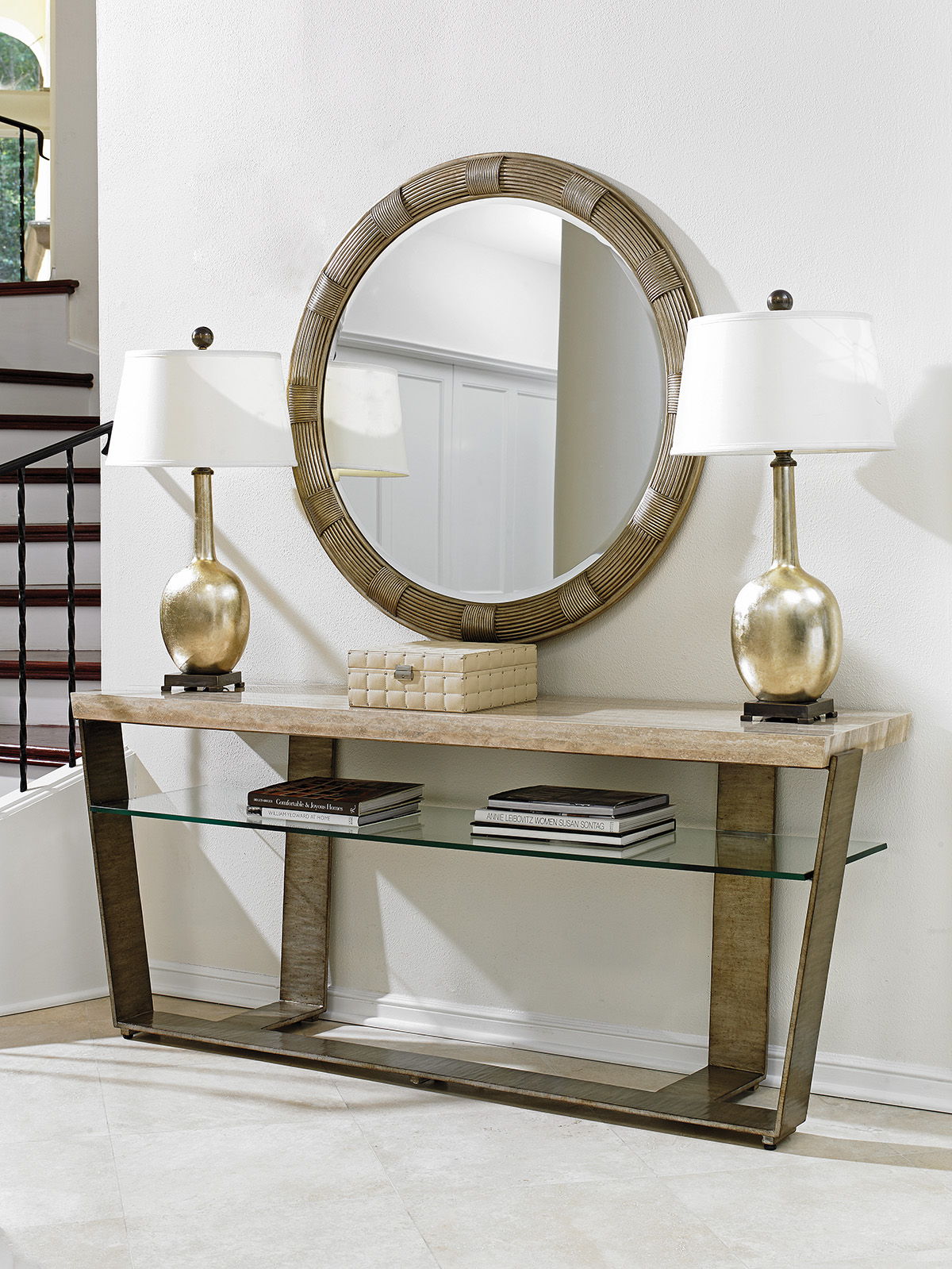 Laurel Canyon - Beverly Round Mirror - Gray