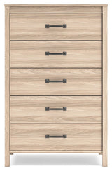 Battelle - Five Drawer Chest - Tan