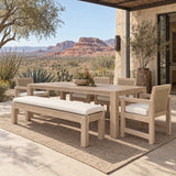 Sedona - Dining Chair In Canvas, No Welt - Coastal Teak / Latte Wicker