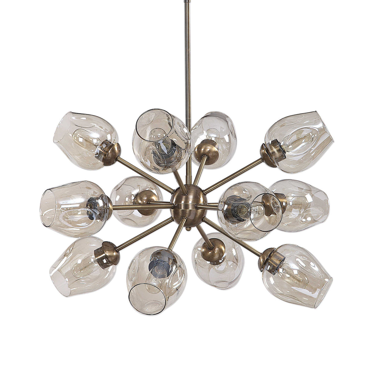Chet - 12 Light Sputnik Chandelier - Light Brown