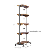 Rhordyn - Industrial Etagere - Light Brown