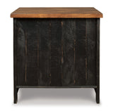 Valebeck - Rectangular End Table - Black / Brown
