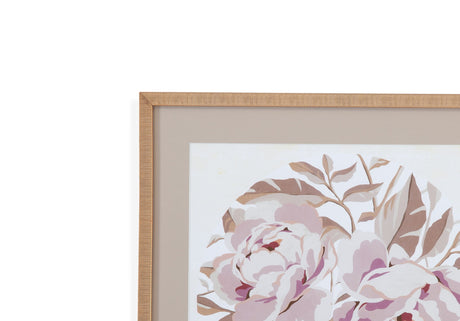 Eye Of Peony Framed Print (Set of 2) - Beige