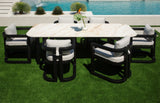 Malibu - 96" Dining Table - Black / White