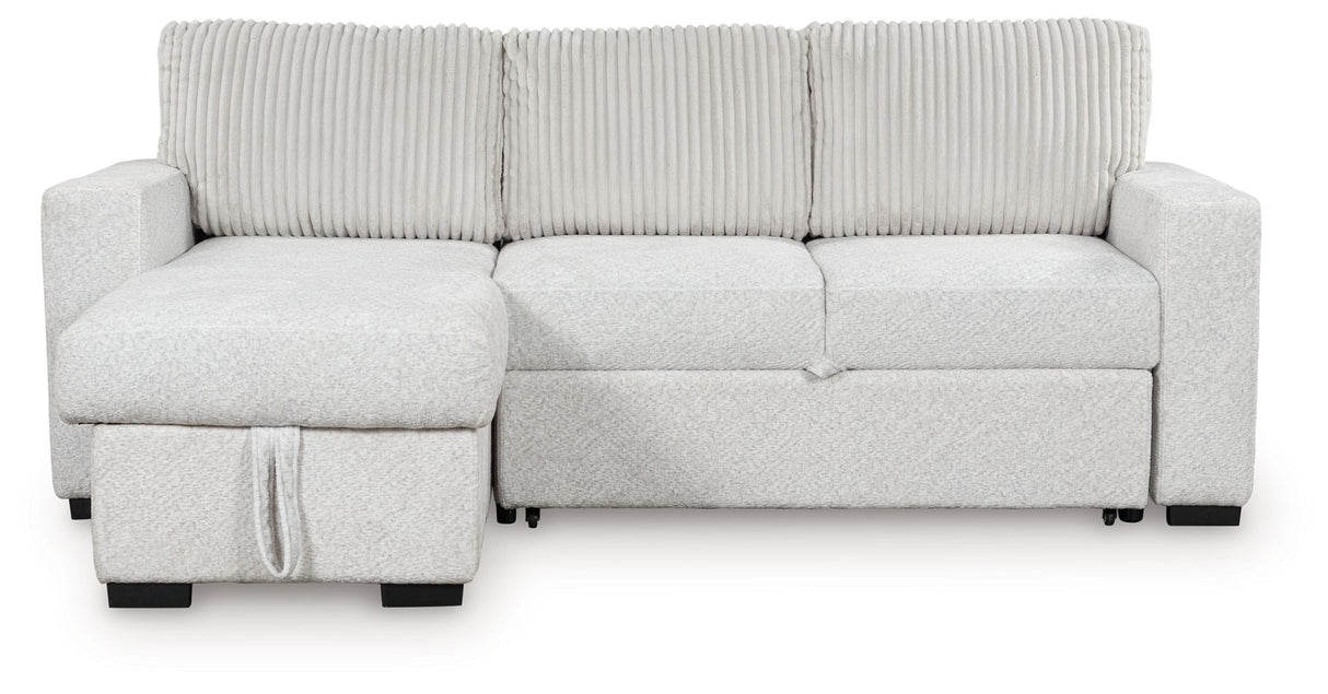 Wohlen - Alloy - 2-Piece Sectional With Pop Up Sleeper And LAF Corner Chaise