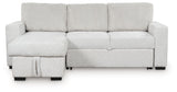 Wohlen - Alloy - 2-Piece Sectional With Pop Up Sleeper And LAF Corner Chaise