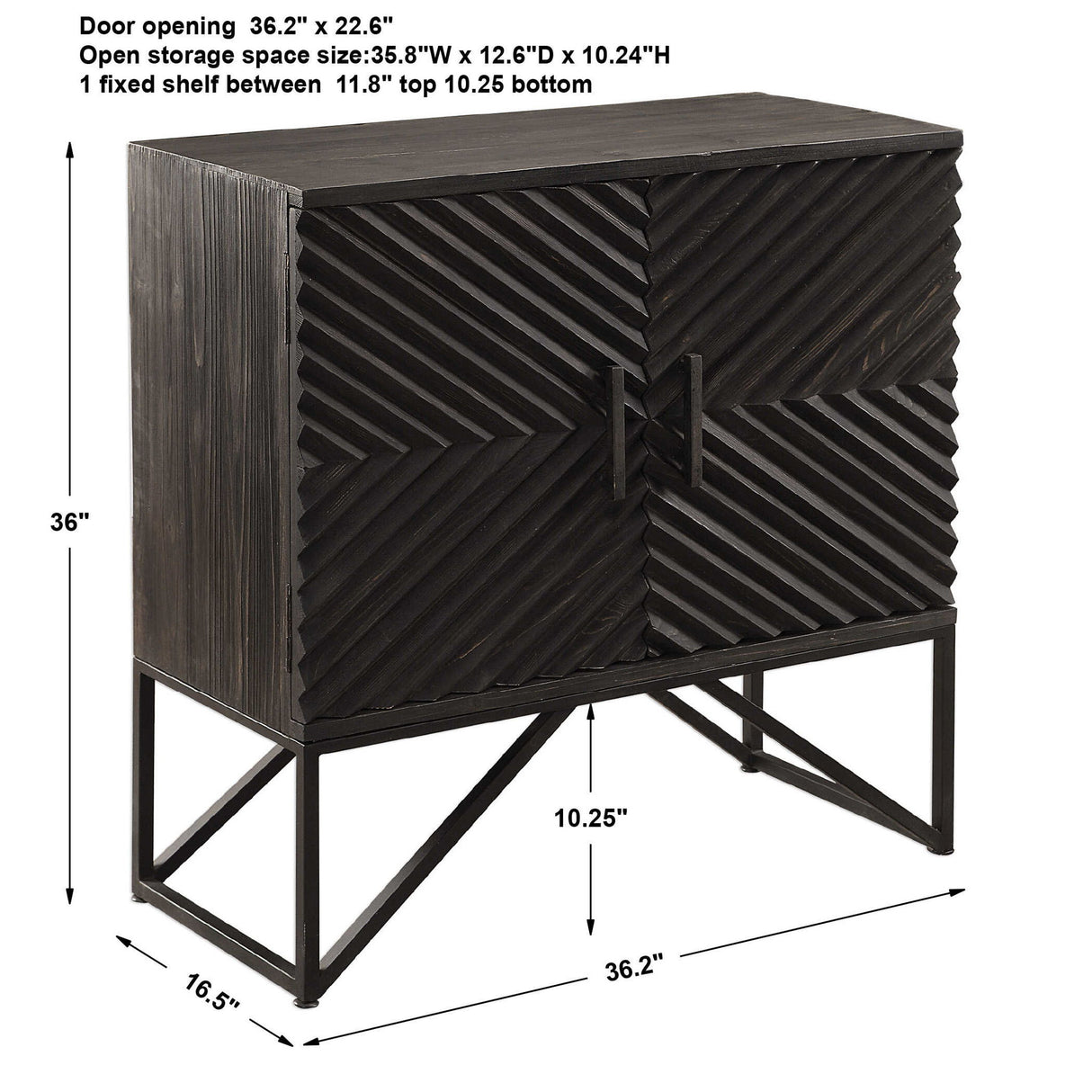Zadie - Accent Cabinet - Ebony