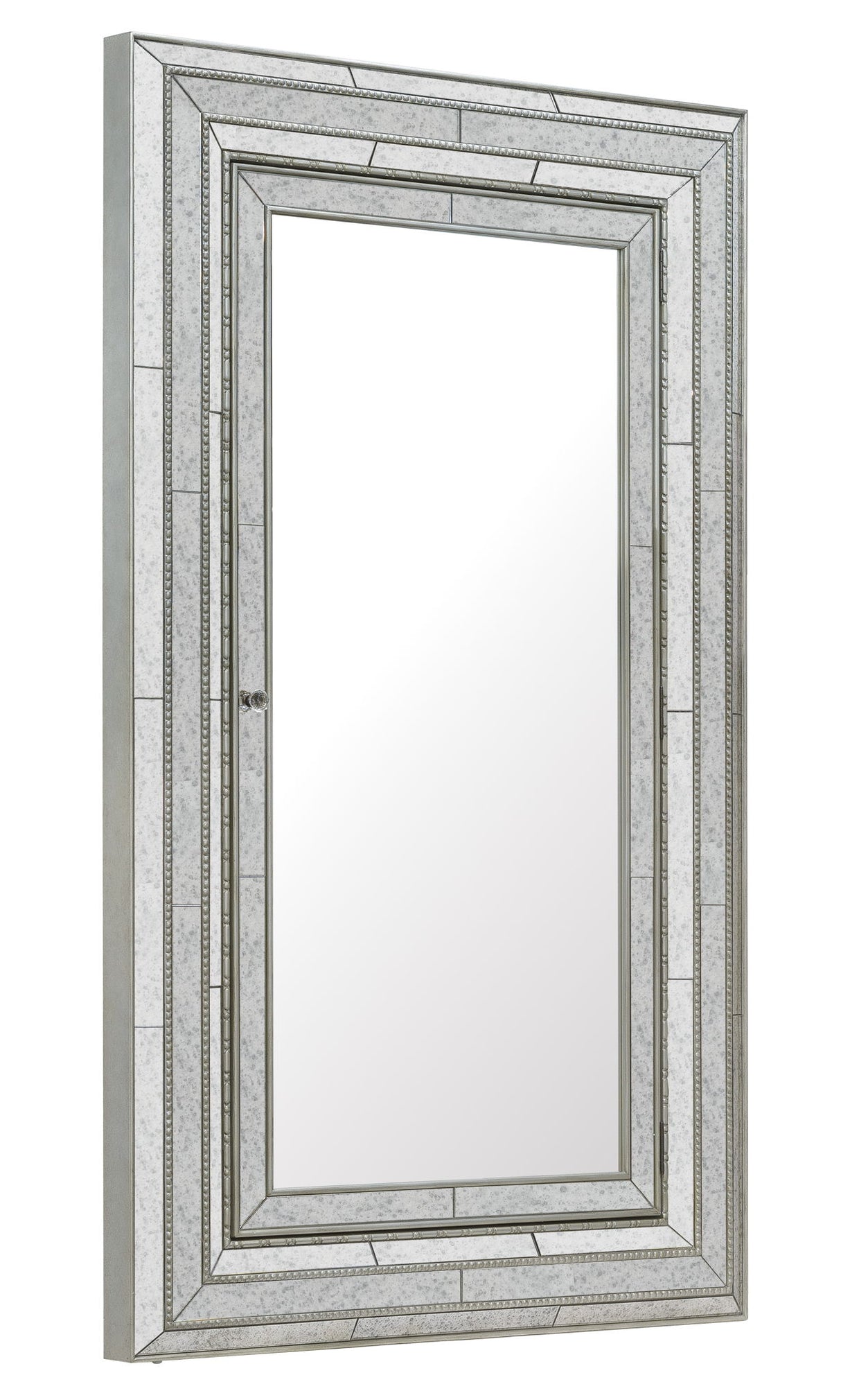Melange - Glamour Floor Mirror With Jewelry Armoire Storage - Champagne