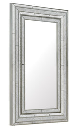 Melange - Glamour Floor Mirror With Jewelry Armoire Storage - Champagne