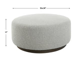 Avila - Large Gray Ottoman / Coffee Table