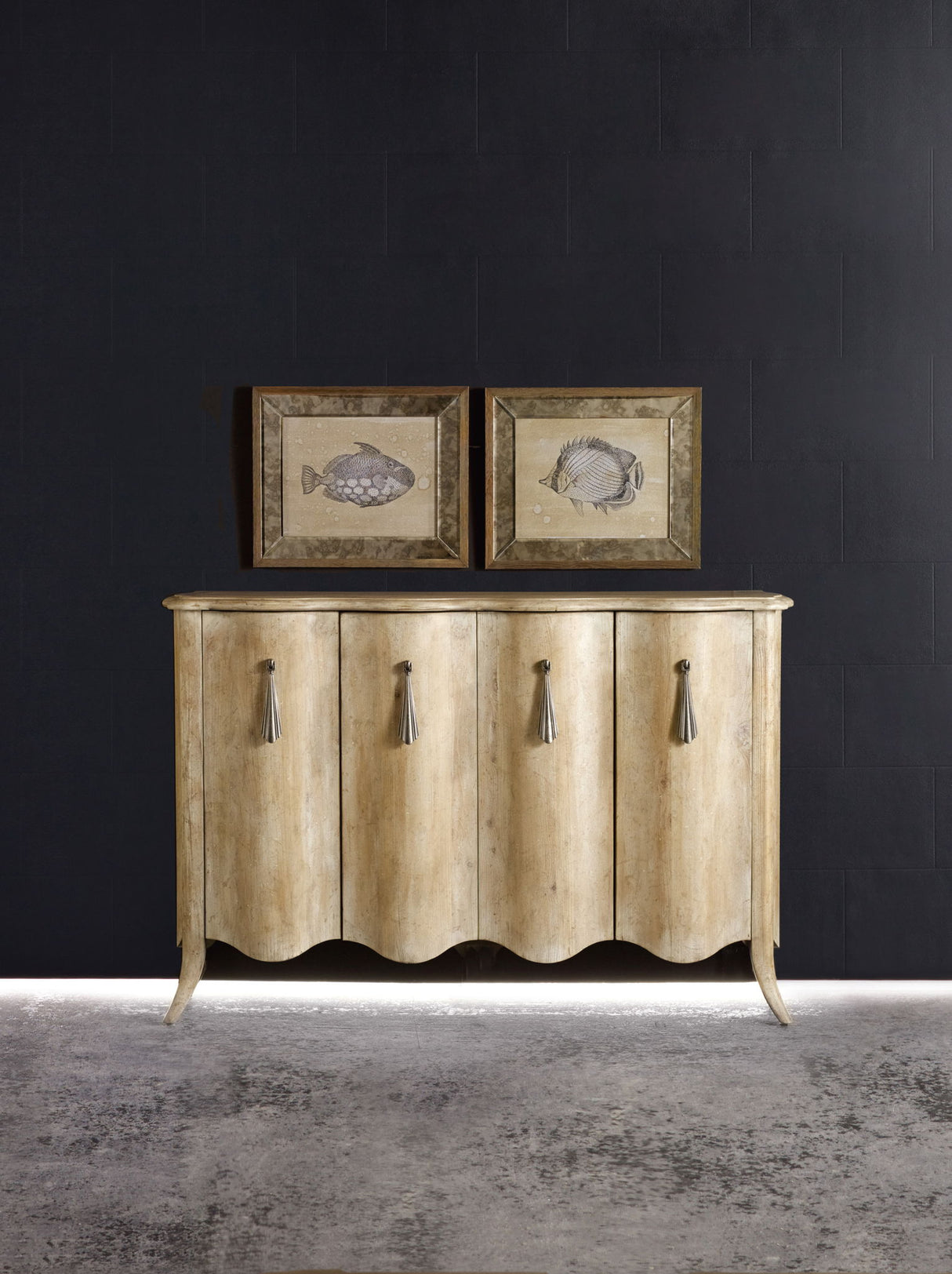Melange - Draped Credenza - Light Brown
