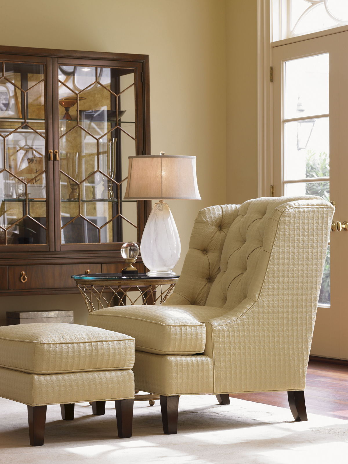 Lexington Upholstery - Belrose Ottoman - Light Brown