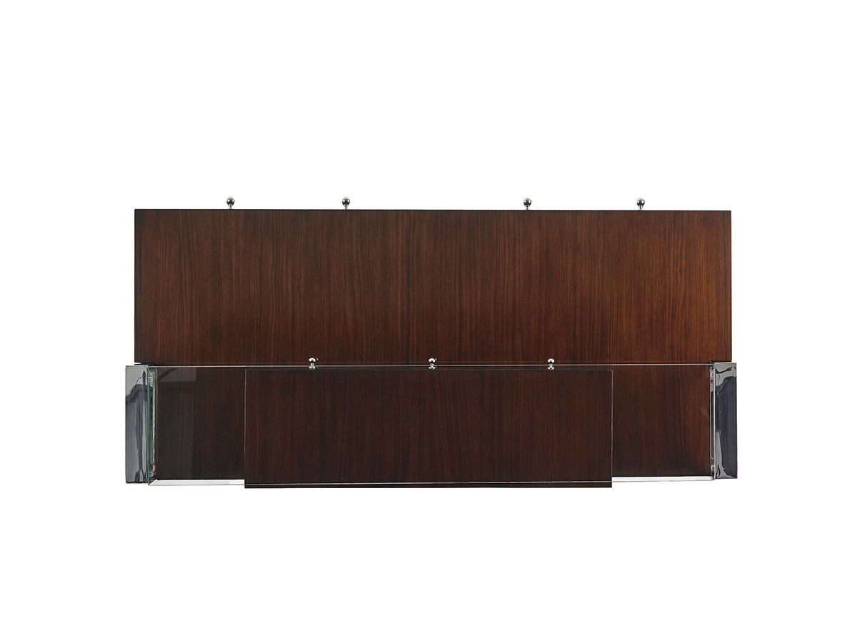 Studio Designs - Andrea Writing Desk - Dark Brown / Pearl Silver