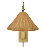 Phuvinh - 1 Light Rattan Shade Sconce - Beige