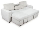 Wohlen - Alloy - 2-Piece Sectional With Pop Up Sleeper And LAF Corner Chaise