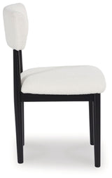 Xandrum - White / Black - Dining Upholstered Side Chair (Set of 2)