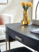 Windsor Park - Brookings Writing Desk - Dark Brown / Gold