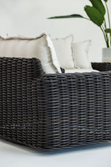 Cabo - Oversized Club Chair - Dark Gray / White