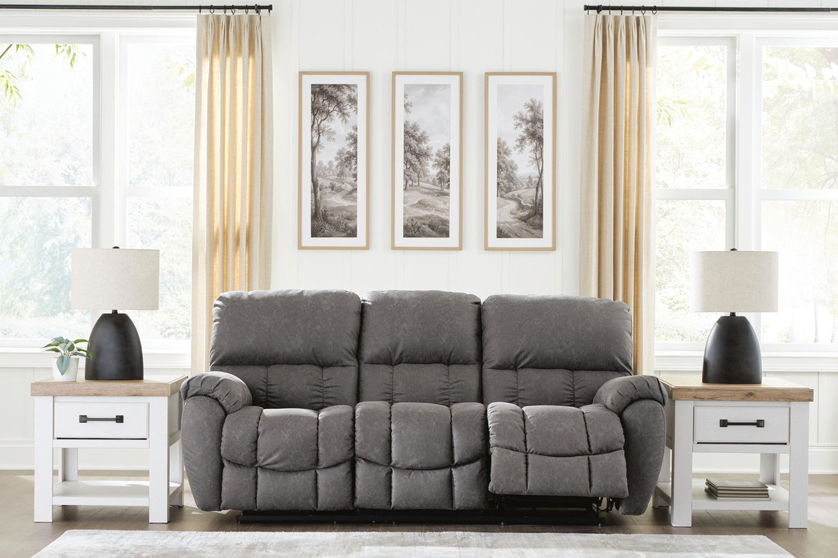 Bakerstein - Power Reclining Sofa With Adjustable Headrest - Galaxy