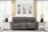 Bakerstein - Power Reclining Sofa With Adjustable Headrest - Galaxy