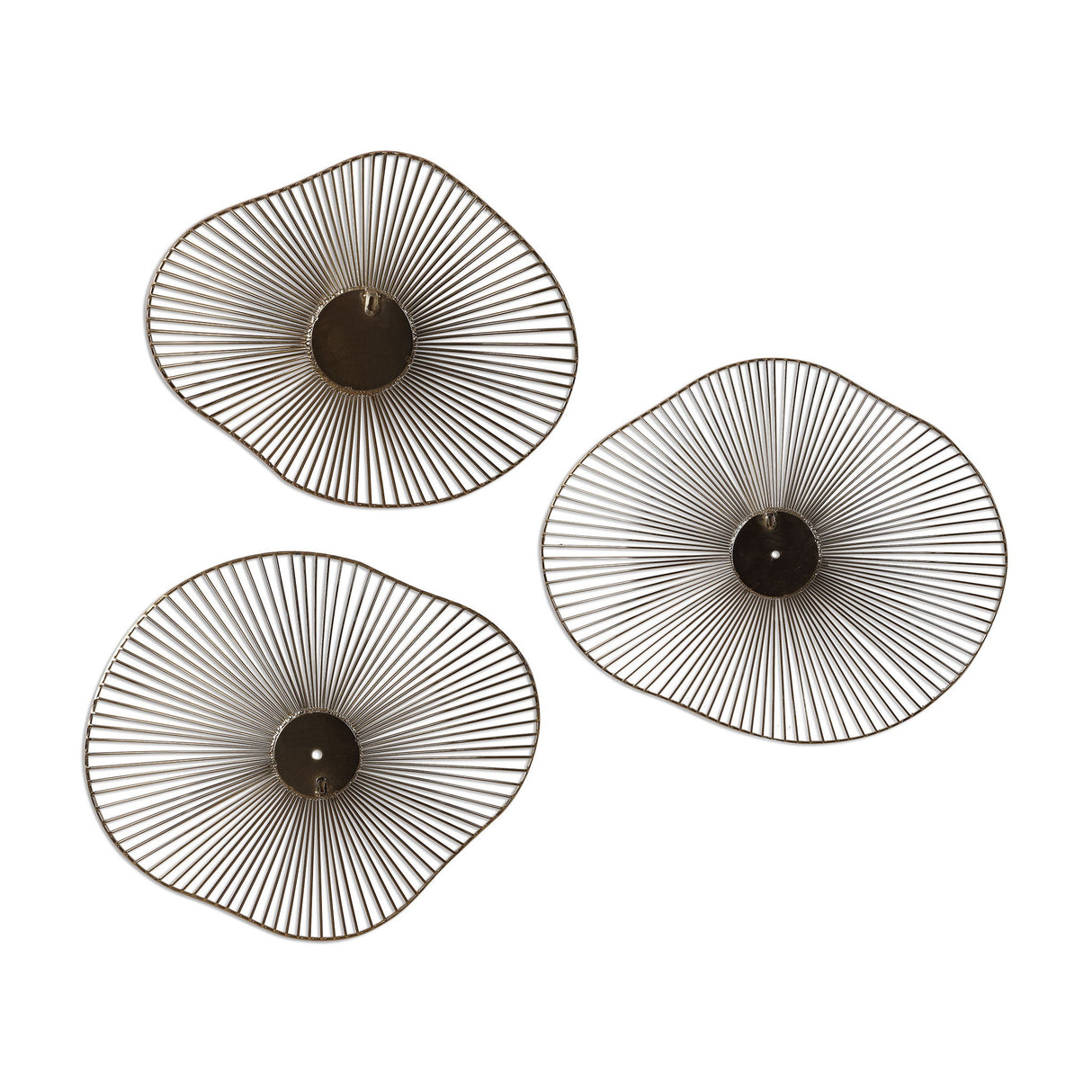 Avarie - Metal Wall Art Set Of 3 - Gold
