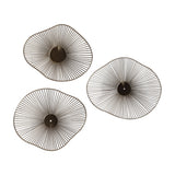 Avarie - Metal Wall Art Set Of 3 - Gold