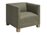 Barclay Butera Upholstery - Chandler Leather Chair - Dark Gray