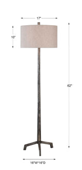 Ivor - Cast Iron Floor Lamp - Gray, Dark