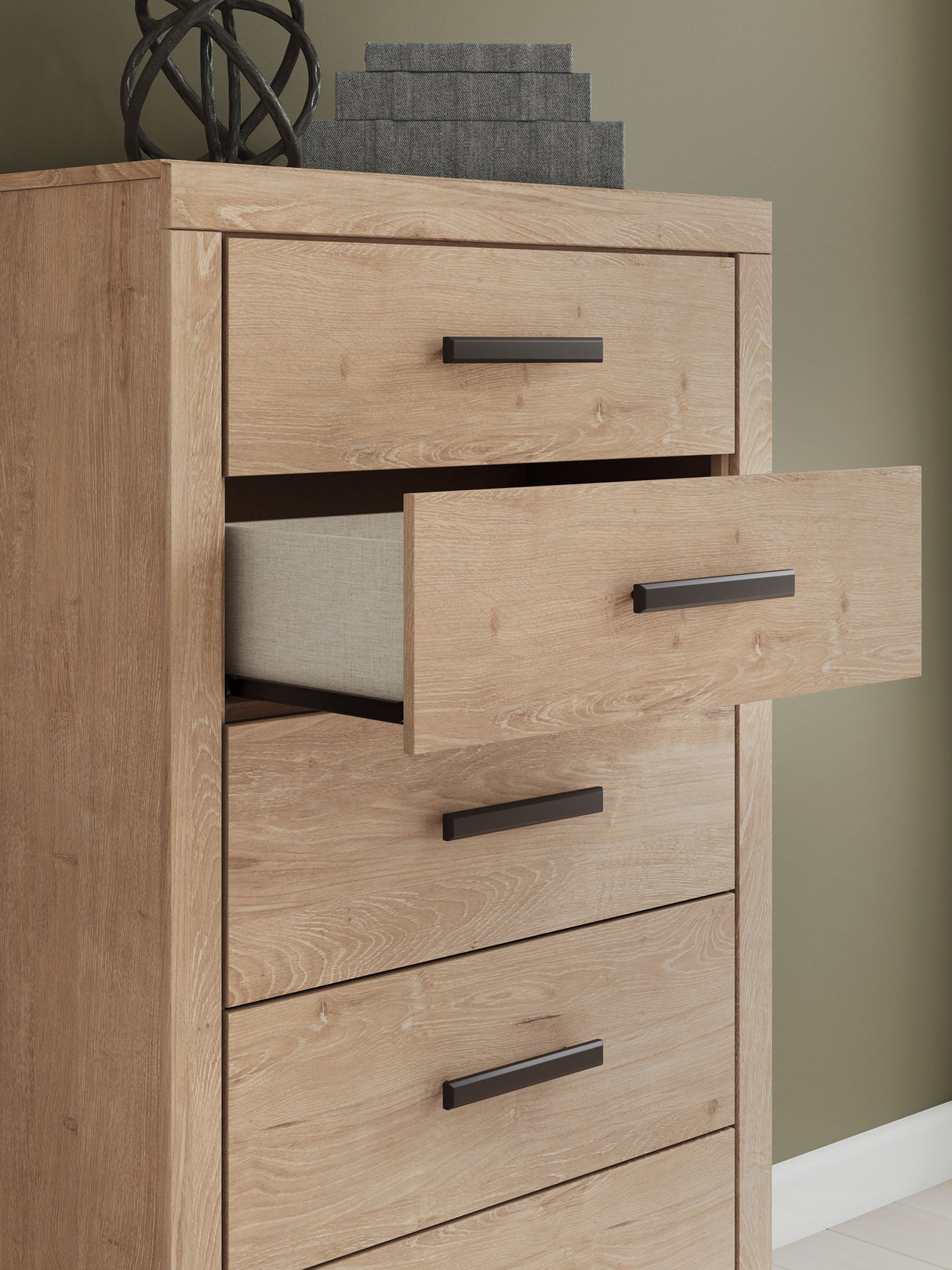 Sanginlane - Five Drawer Chest - Tan