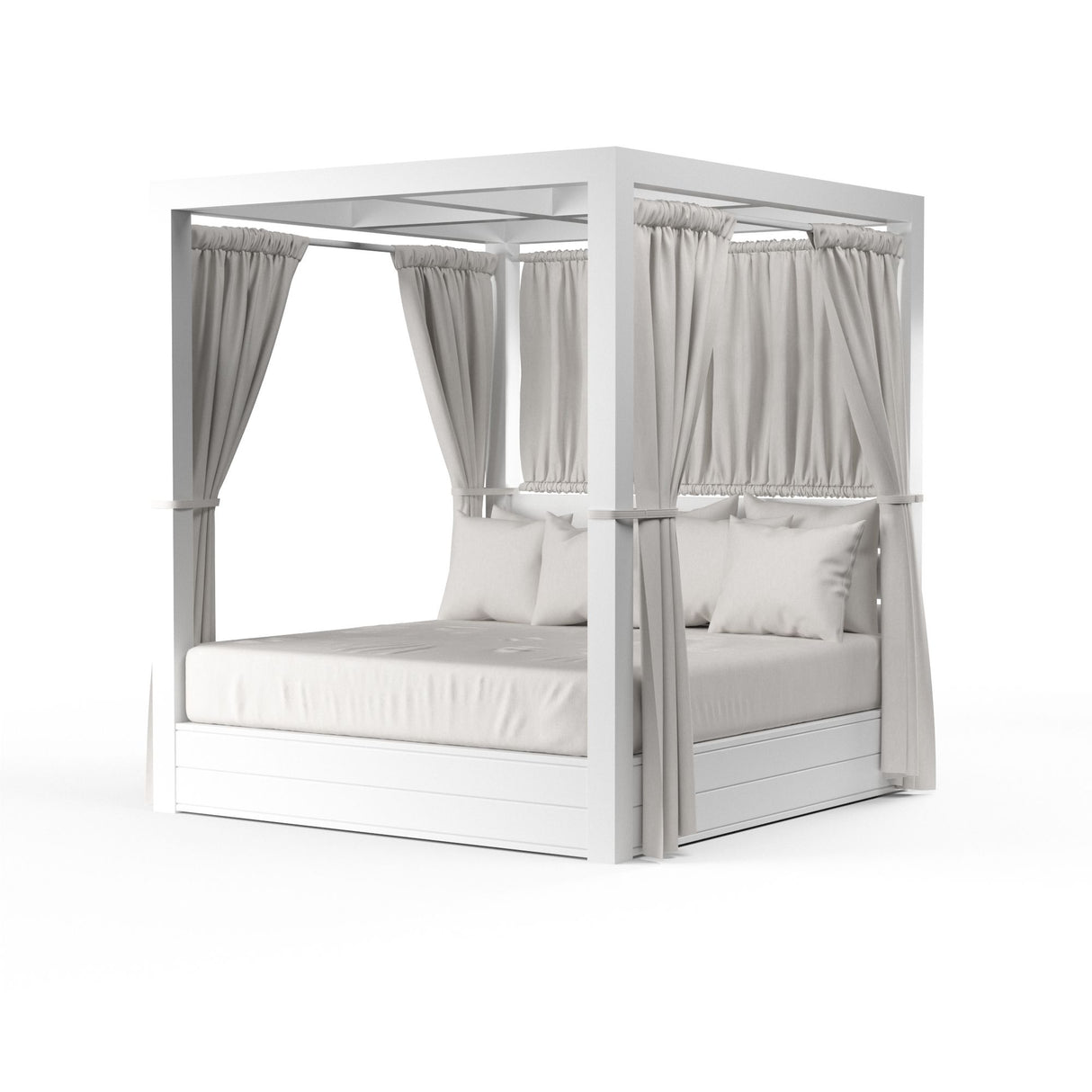 Newport - Resort King Daybed, No Welt - Cast Silver / White