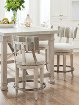 Malibu - Cliffside Swivel Upholstered Counter Stool - Brown, Light