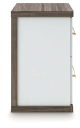 Kendanport - 3 Pc. - Dresser And 2 Nightstands - Brown / White